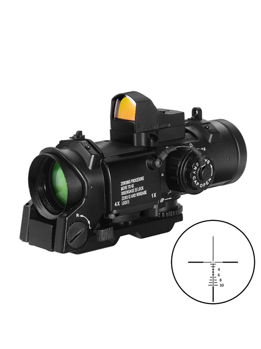Bestsight Dual Purpose Rifle Scope With Mini Red Dot Sight