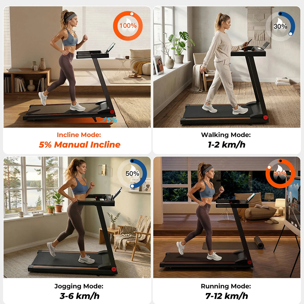 Superun 4 In 1 Folding Treadmill With Incline For Home