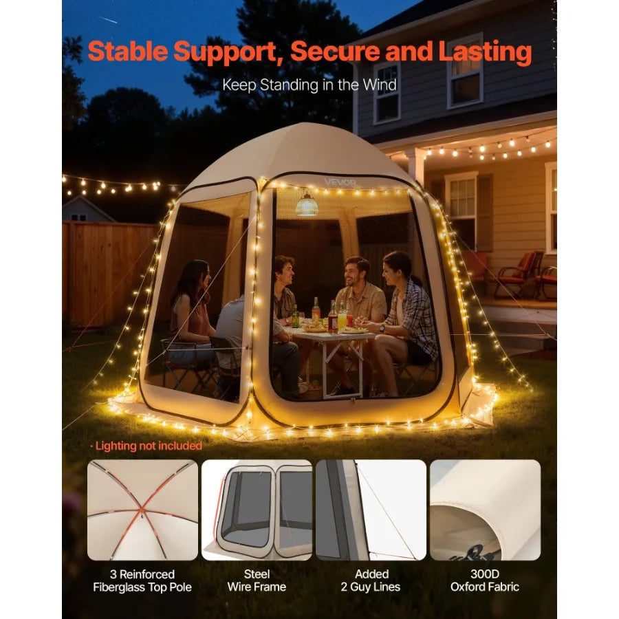 Pop Up Screen House Tent With Netting And Carry Bag