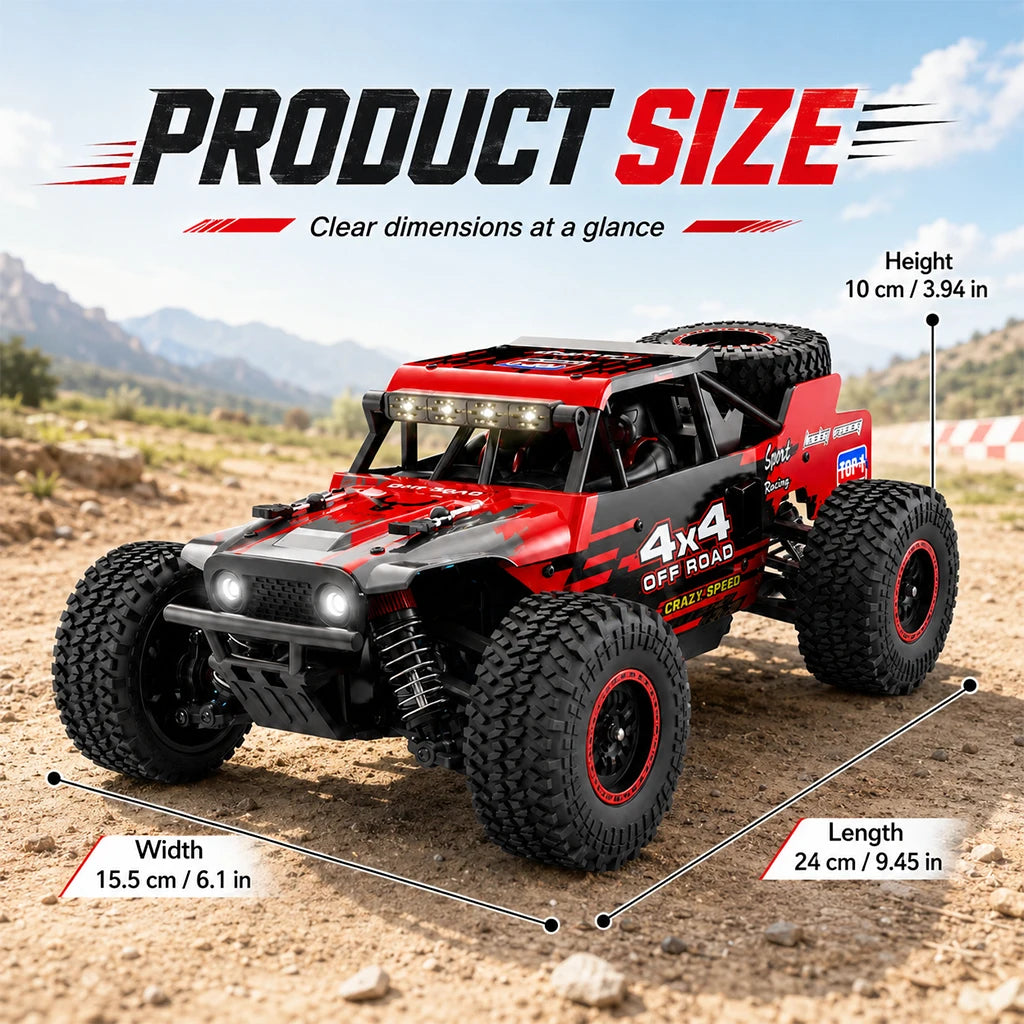 ZNLYRION Brushless 4WD Off Road Monster Truck With LED Lighting