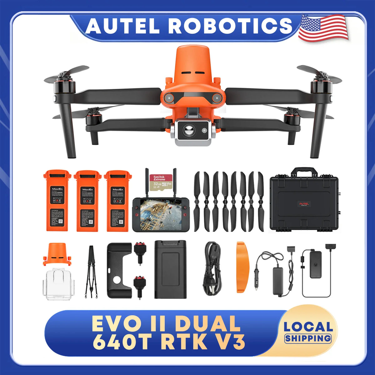 Autel EVO II Dual 640T RTK Drone 6K HDR Mapping