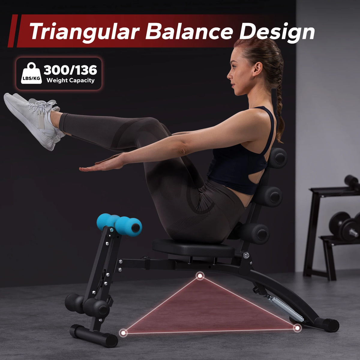 MERACH Adjustable Ab Trainer Bench for Home Strength Workouts