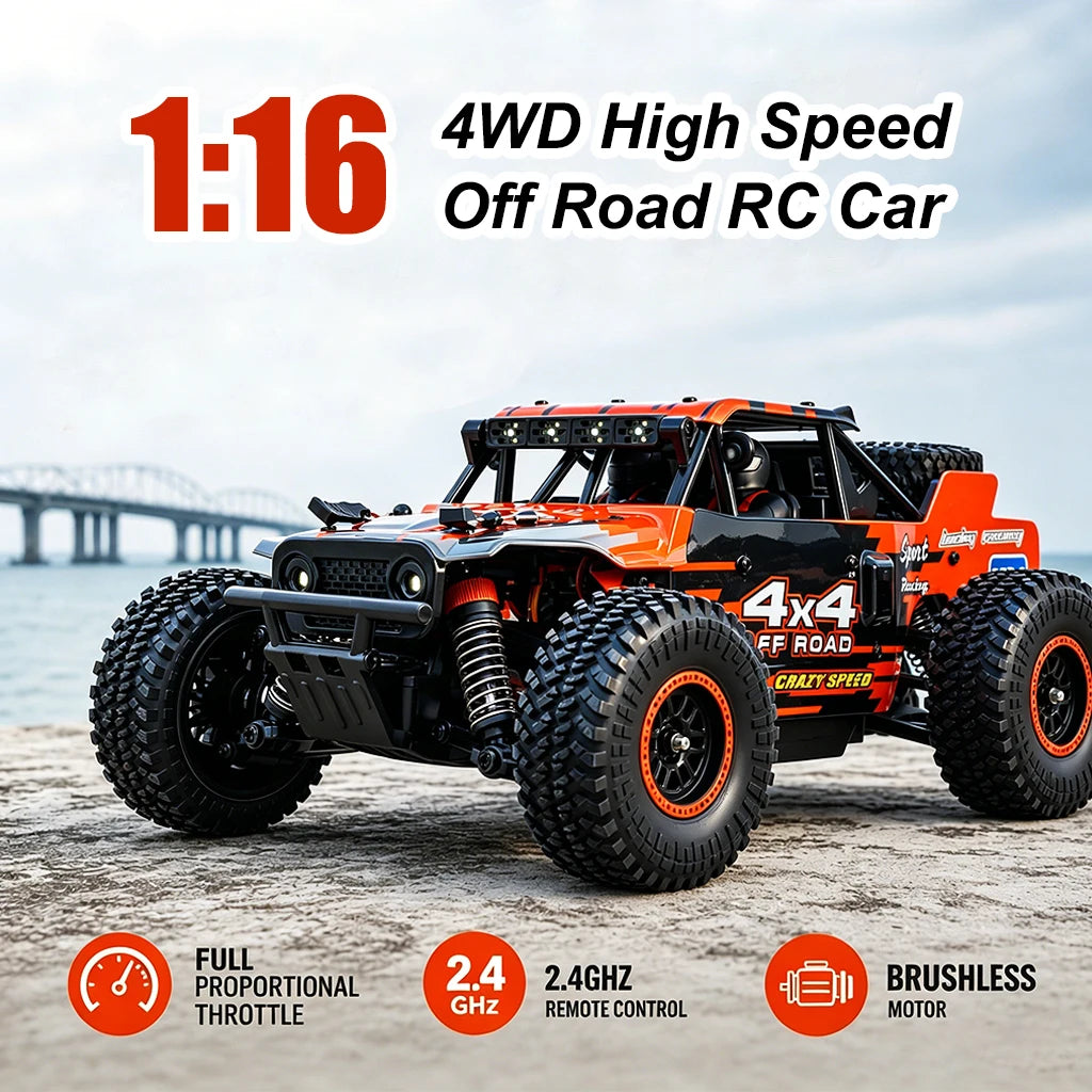 ZNLYRION Brushless 4WD Off Road Monster Truck With LED Lighting