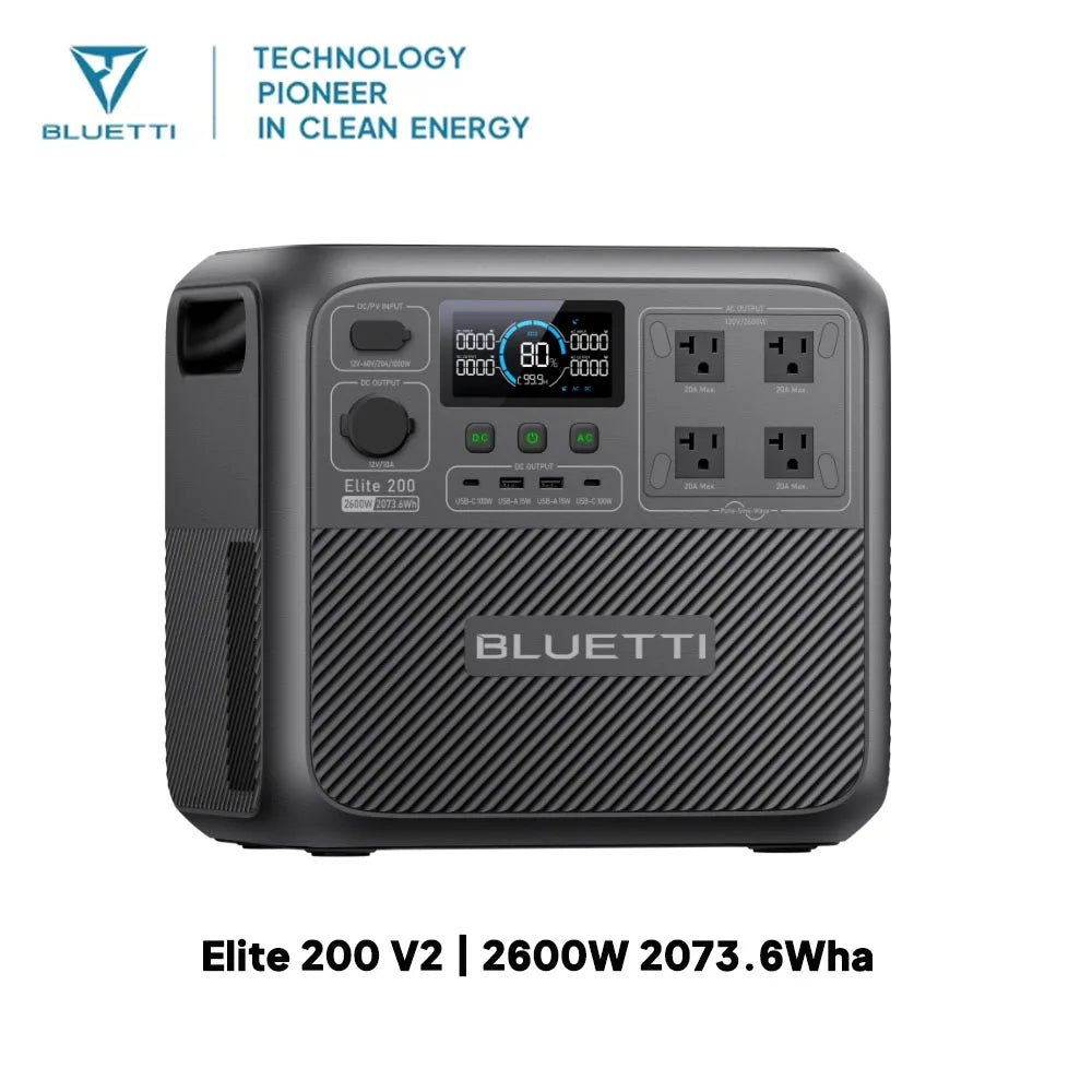 Bluetti Elite 200 V2 Premium Solar Power Station Kit