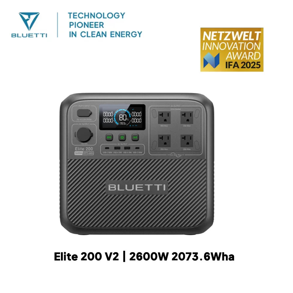 Bluetti Elite 200 V2 Premium Solar Power Station Kit