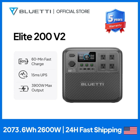 Bluetti Elite 200 V2 Premium Solar Power Station Kit