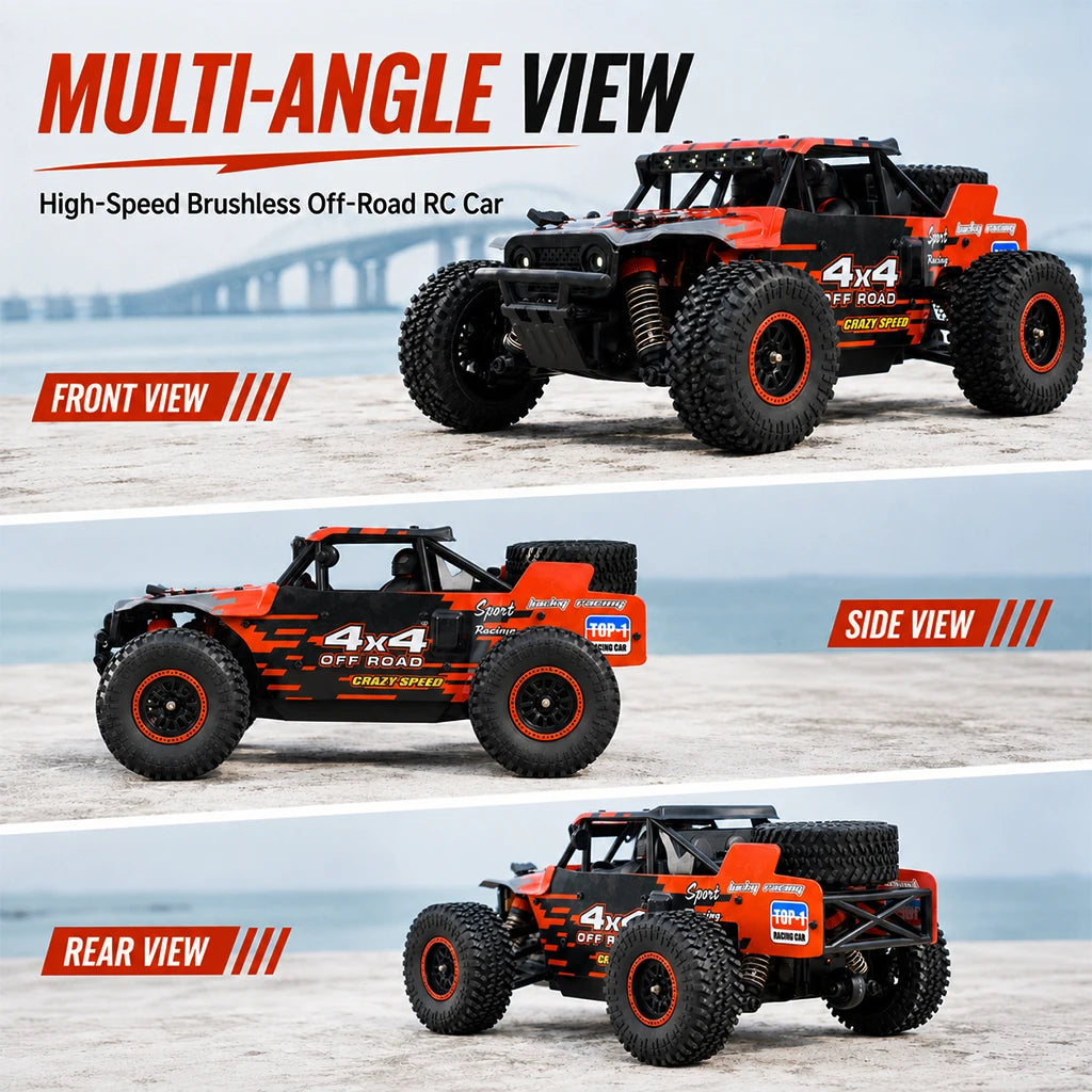 ZNLYRION Brushless 4WD Off Road Monster Truck With LED Lighting