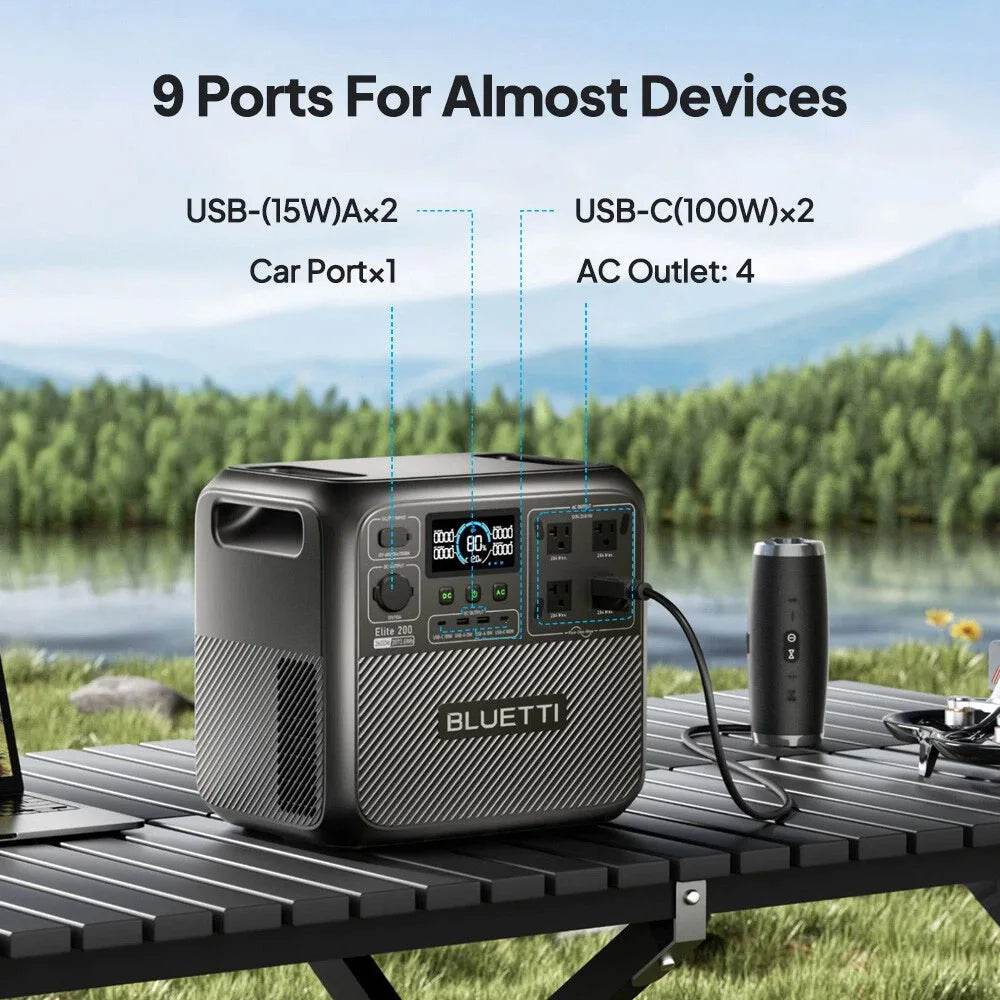 Bluetti Elite 200 V2 Premium Solar Power Station Kit