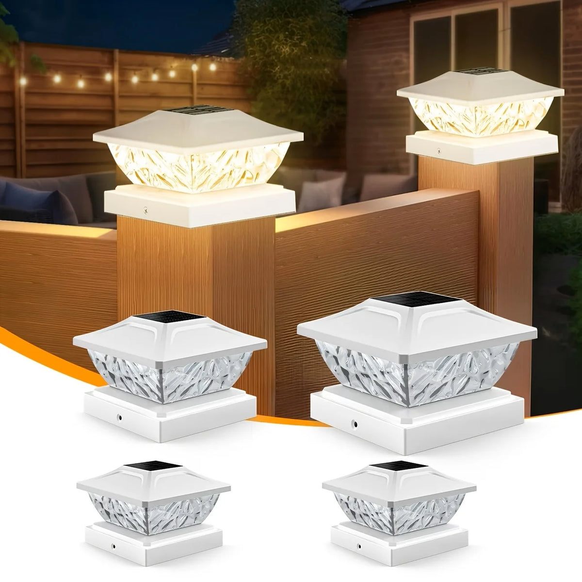 Kpstek Solar Led Outdoor Garden Gate Fence Post Light