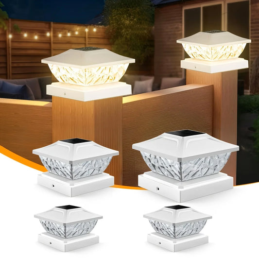 Kpstek Solar Led Outdoor Garden Gate Fence Post Light