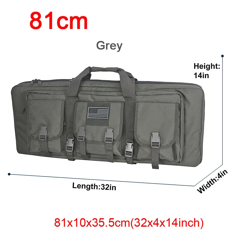 LQARMY Tactical Double Rifle Case Backpack With MOLLE Storage