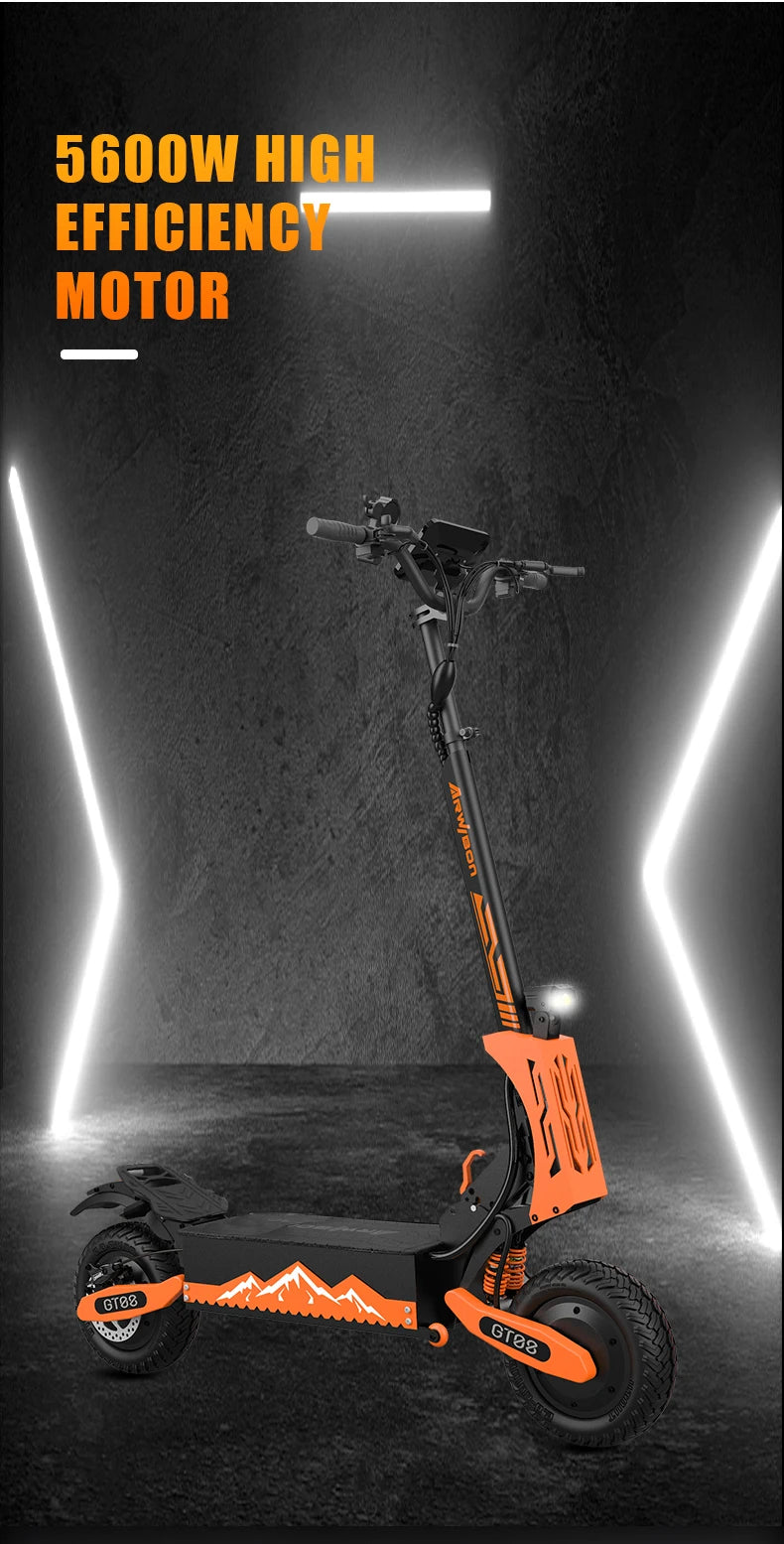 Arwibon Dual Motor Folding Electric Scooter With Off Road Tires