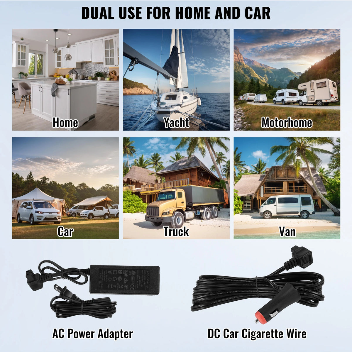 SucceBuy Portable Car Refrigerator Compressor Cooler Dual Zone