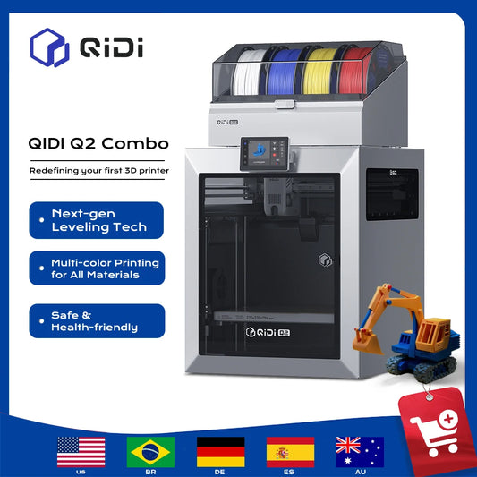 QIDI Q2 Combo CoreXY Multicolor Enclosed 3D Printer with Active Heating