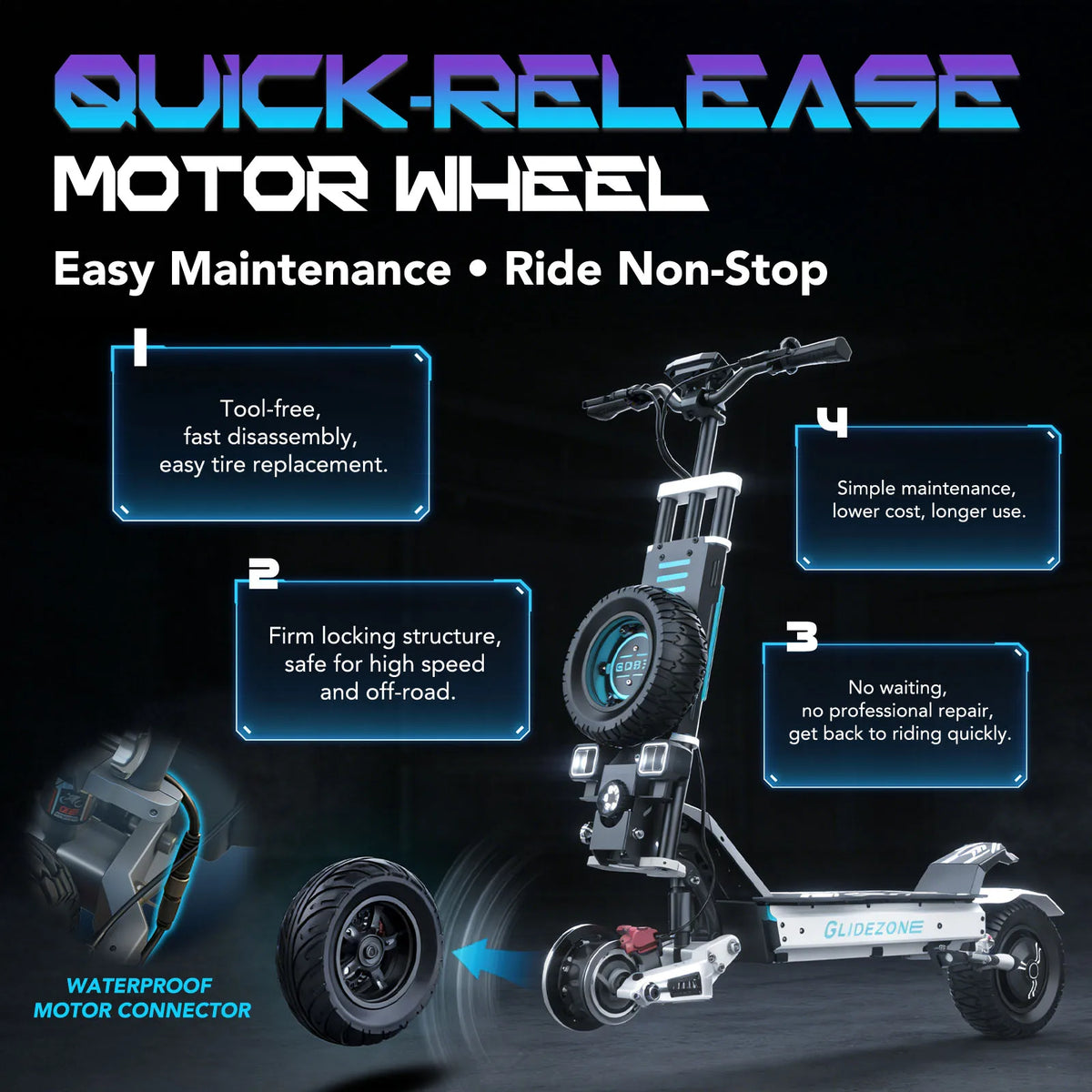 OBARTER GD83 Powerful Dual Motor Off Road Electric Scooter