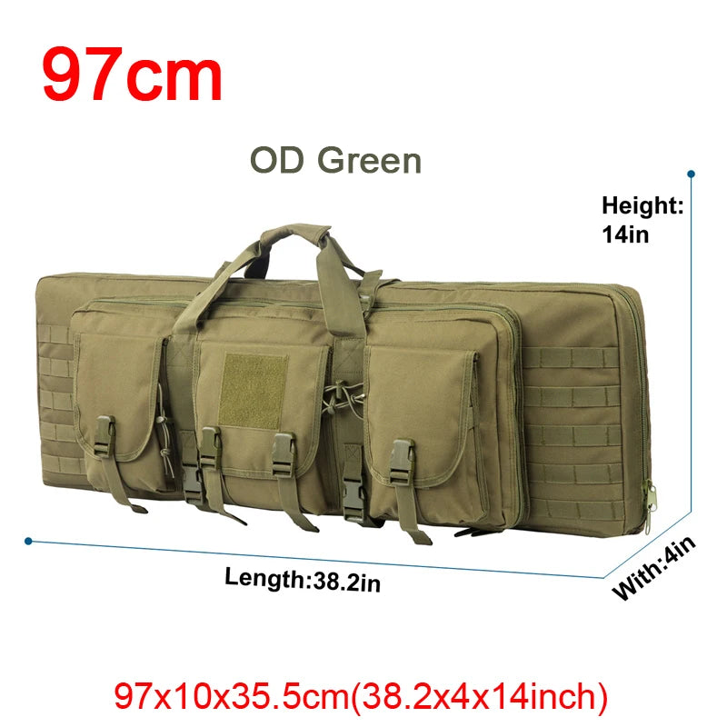 LQARMY Tactical Double Rifle Case Backpack With MOLLE Storage