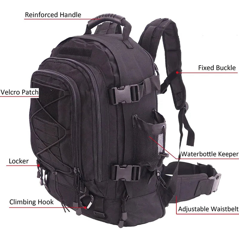LQARMY Waterproof Military Tactical Backpack For Outdoor Adventures