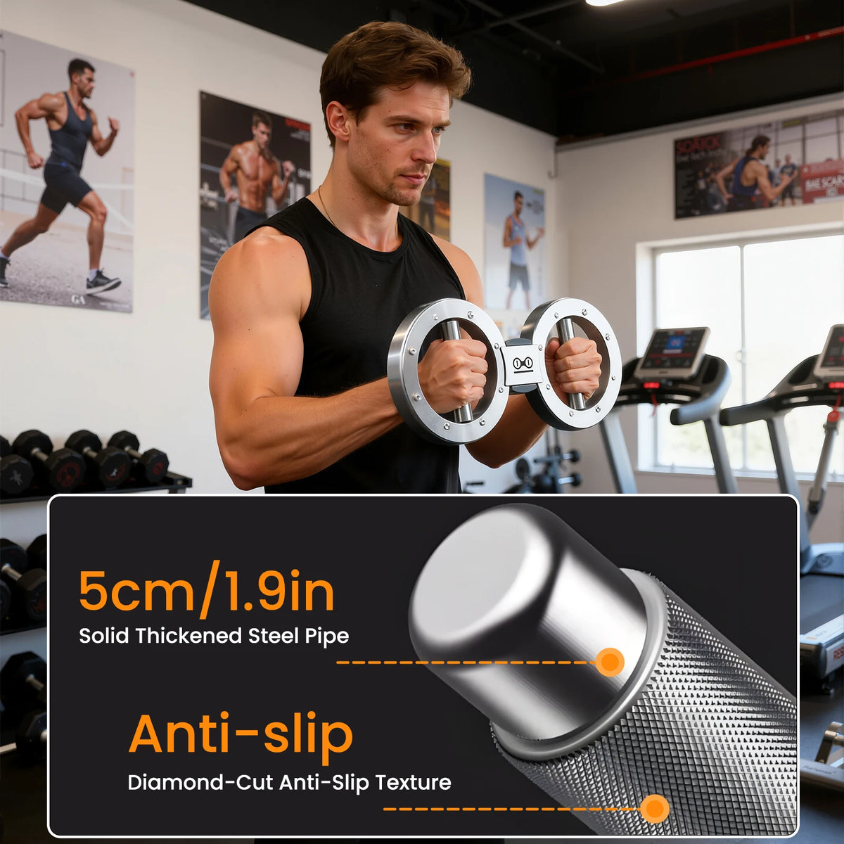 Rotator Machine Forearm Exerciser Adjustable Resistance Arm Trainer for Strength Training