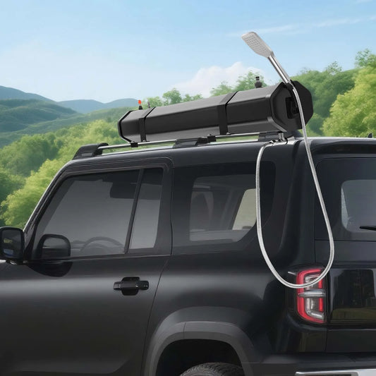 Portable Roof Mount Camping Shower System Solar Heated Water Tank