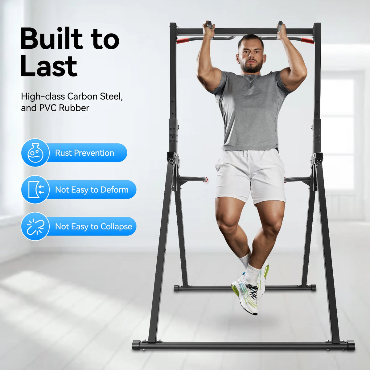 Adjustable Foldable Home Gym Pull Up Bar For Strength Training