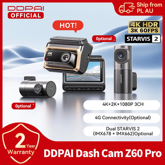 DDPAI Front And Rear Car Camera With HDR GPS ADAS