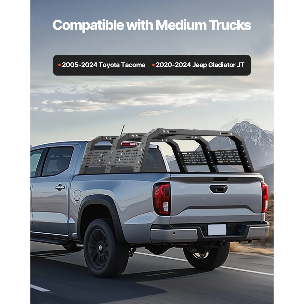 SucceBuy Durable Overland Truck Bed Rack Featuring 900 Lbs Capacity