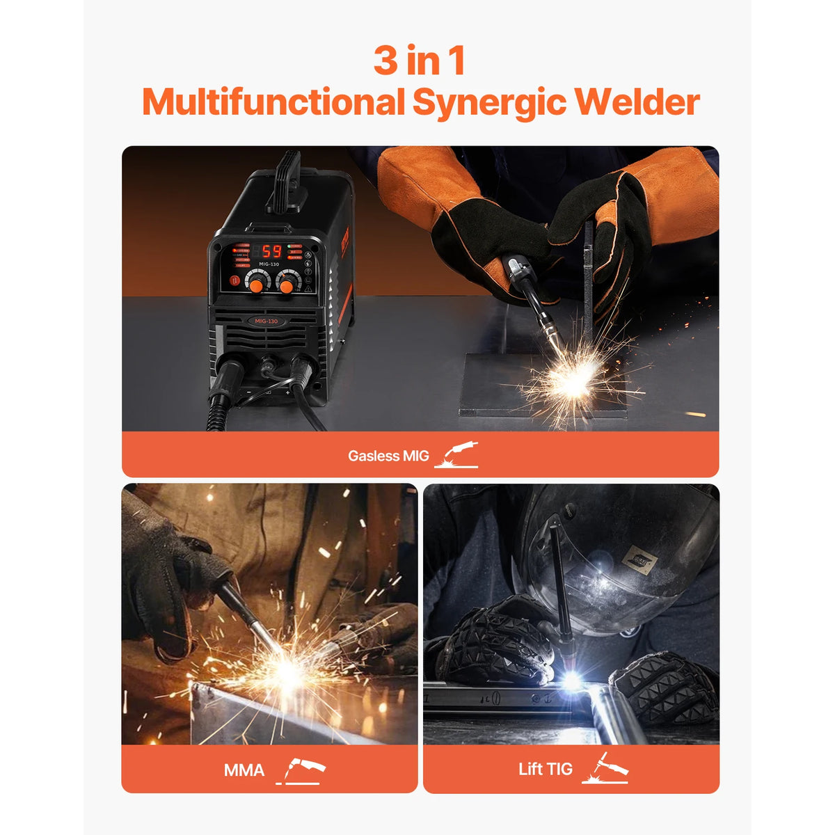 SucceBuy 130 Amp MIG Welder With IGBT Inverter Technology