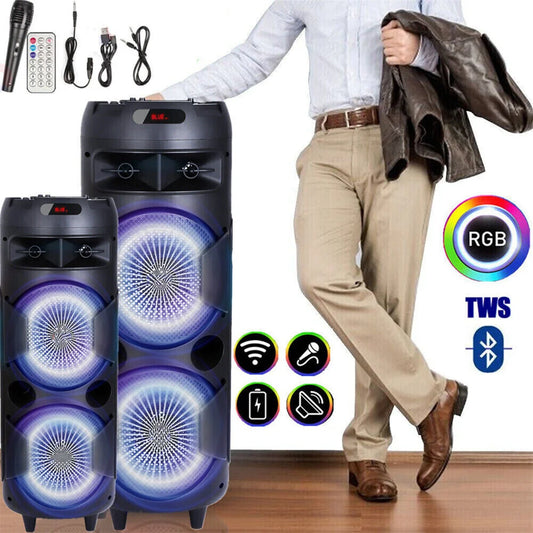 CURUK Portable Bluetooth Party Speaker With Deep Bass And Karaoke