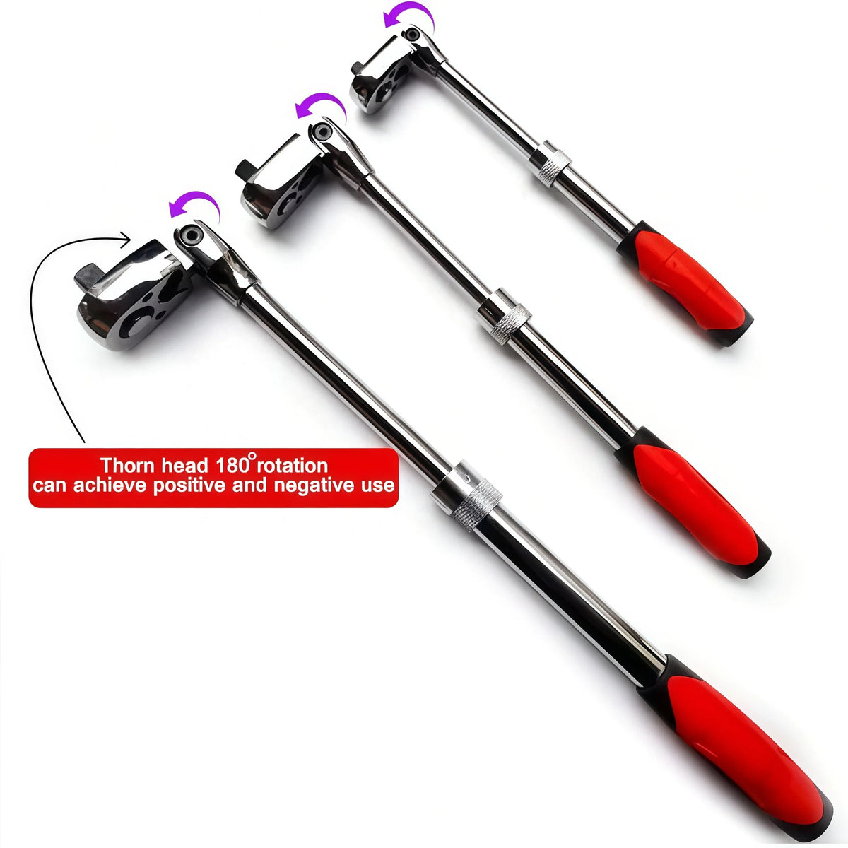 Chrome Vanadium Steel Ratchet Wrench Set With Quick Release