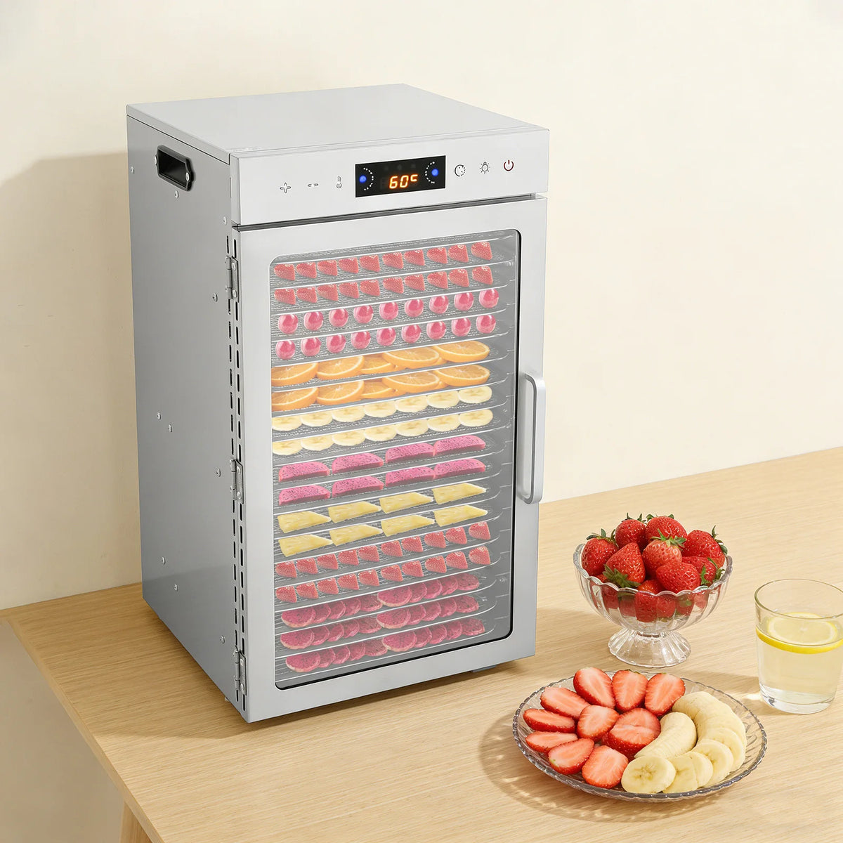 18 Tray Stainless Steel Commercial Fruit and Meat Dehydrator