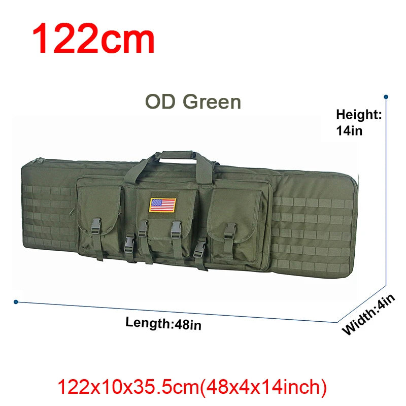 LQARMY Tactical Double Rifle Case Backpack With MOLLE Storage