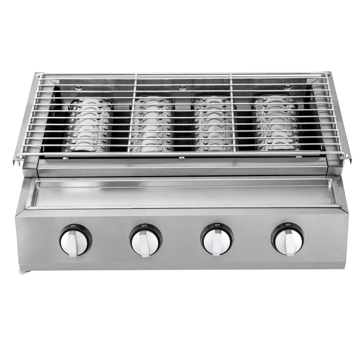 Four Burner Stainless Steel Propane Grill for Camping Outdoor Cooking