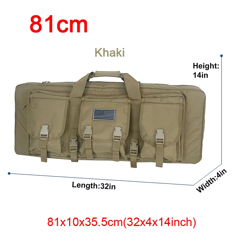 LQARMY Tactical Double Rifle Case Backpack With MOLLE Storage