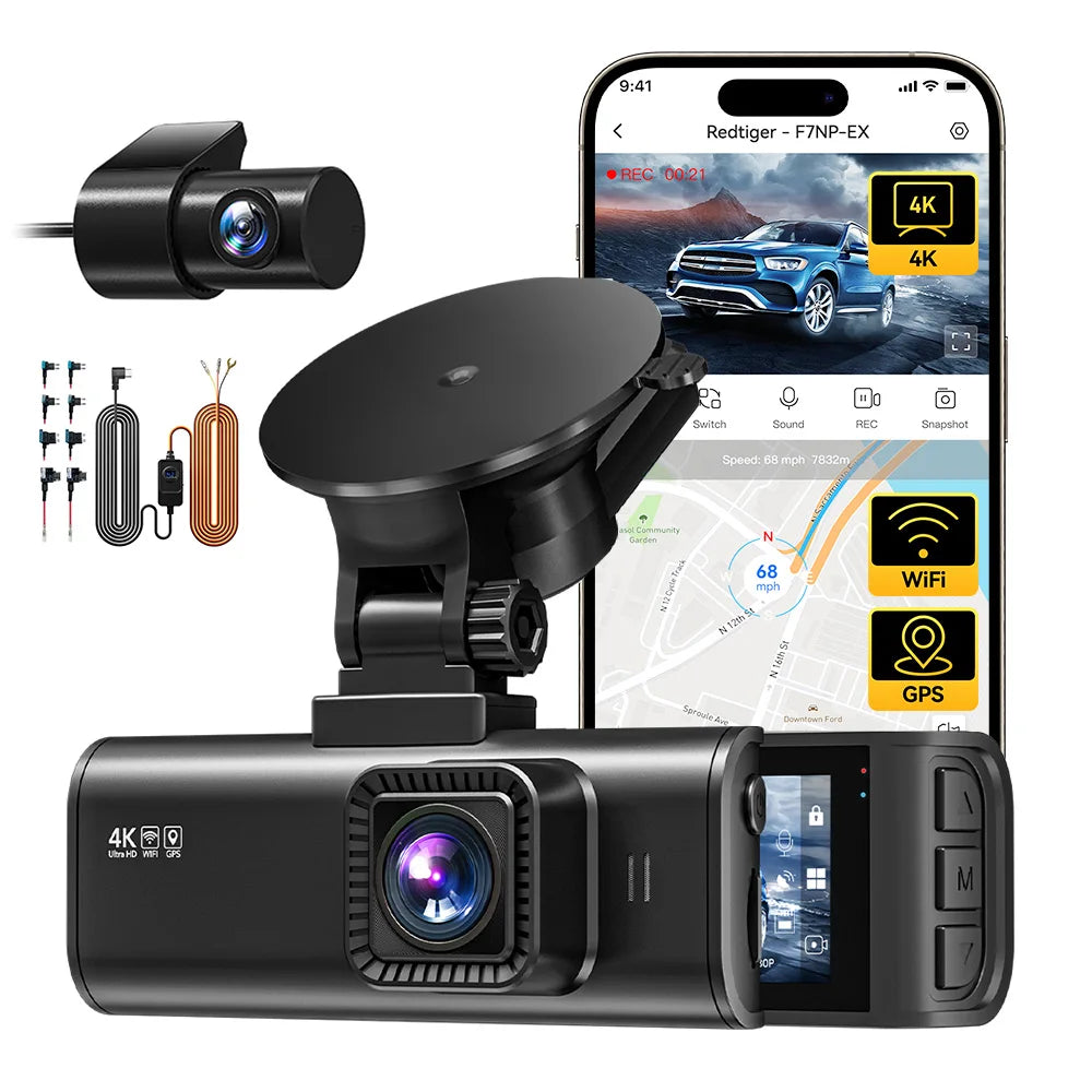 REDTIGER F7NP EX 4K Dual Channel Dash Camera With GPS