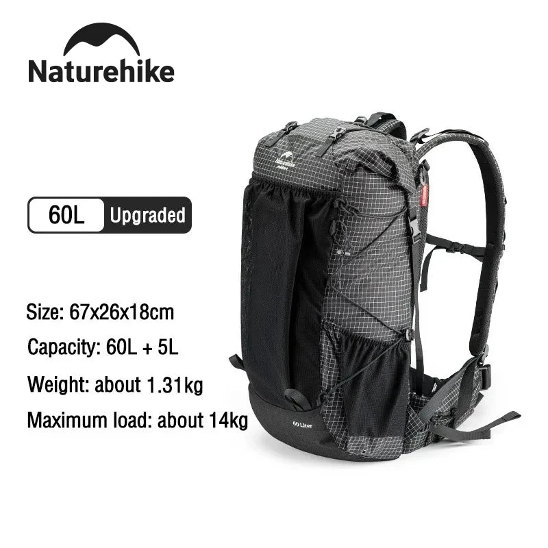 Naturehike Waterproof High Capacity Hiking Backpack With Rain Cover