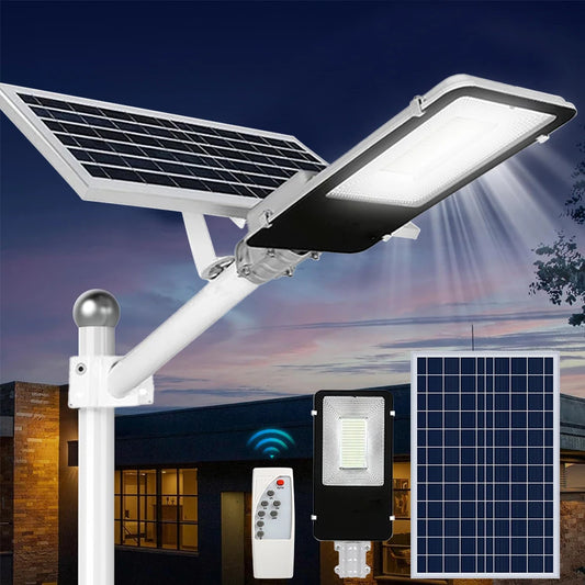 8000Mah Solar Street Light With Dusk To Dawn Outdoor Sensor
