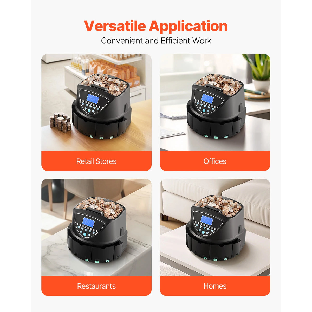 SucceBuy Coin Sorter Counter Machine With Digital Display For Usd