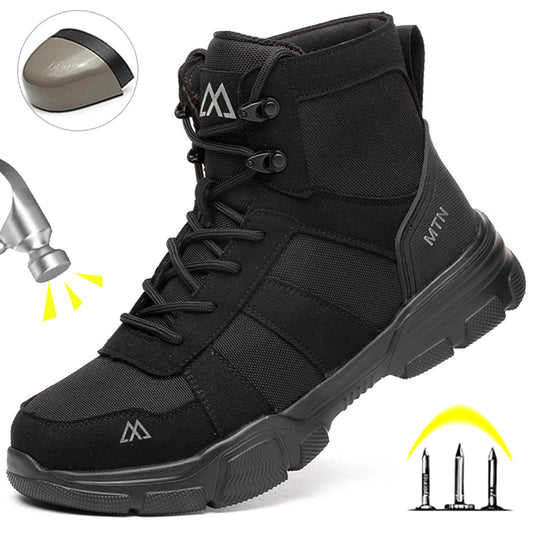 Lightweight Steel Toe Safety Work Shoes Puncture Resistant Non Slip