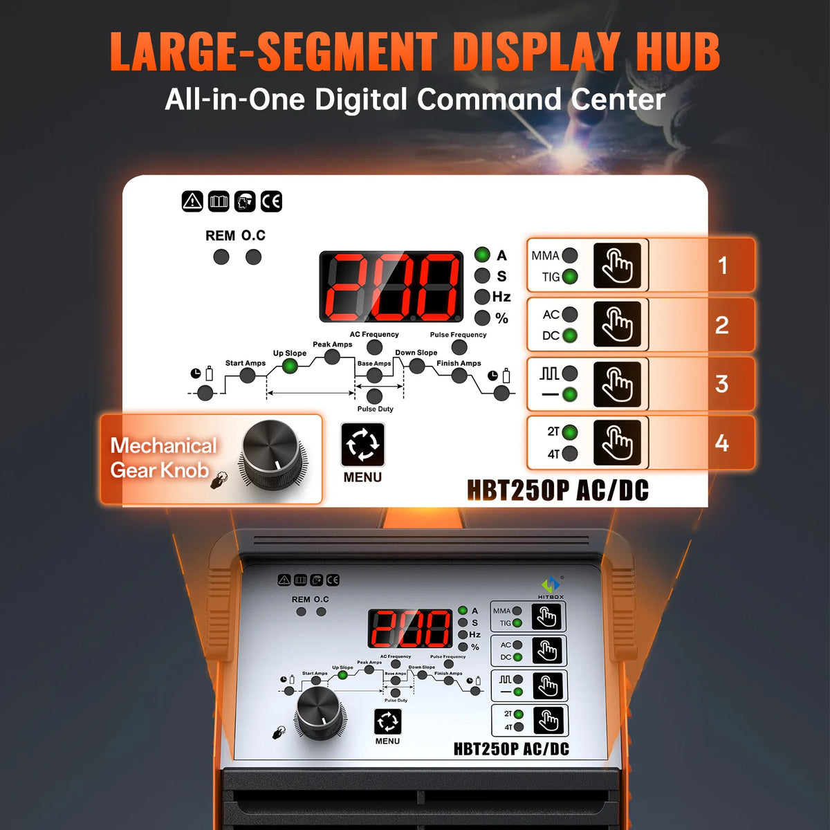 Hitbox AC DC TIG Welder MMA ARC Pulse Inverter Aluminum