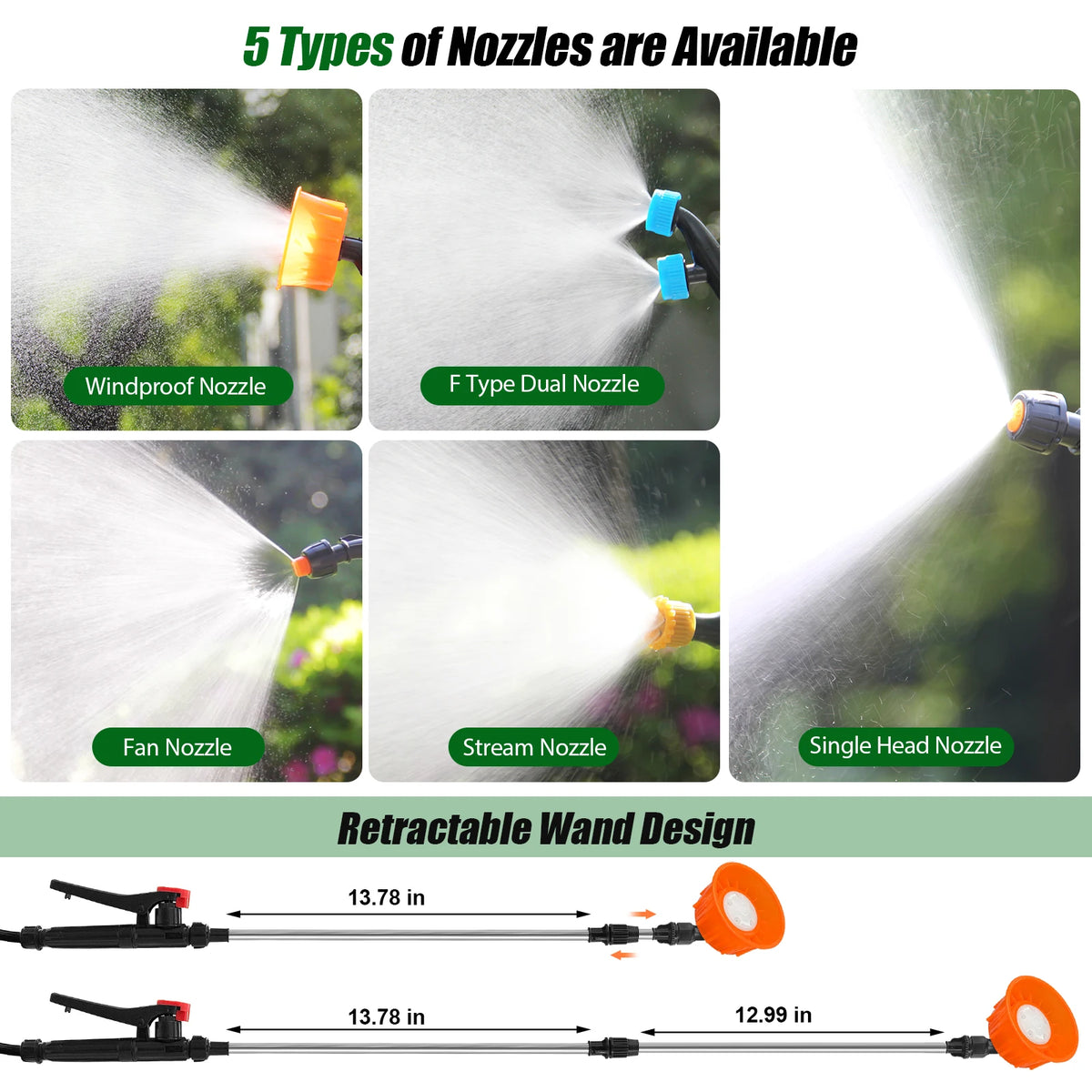 Battery Powered Backpack Sprayer For Weed And Lawn Care