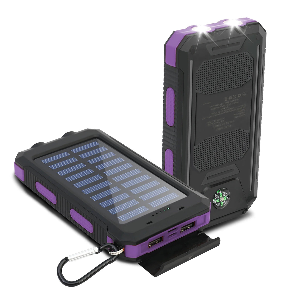 Portable Waterproof Solar Power Bank With Dual USB Ports