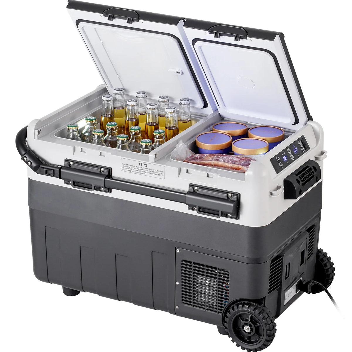 SucceBuy Portable Car Refrigerator Compressor Cooler Dual Zone
