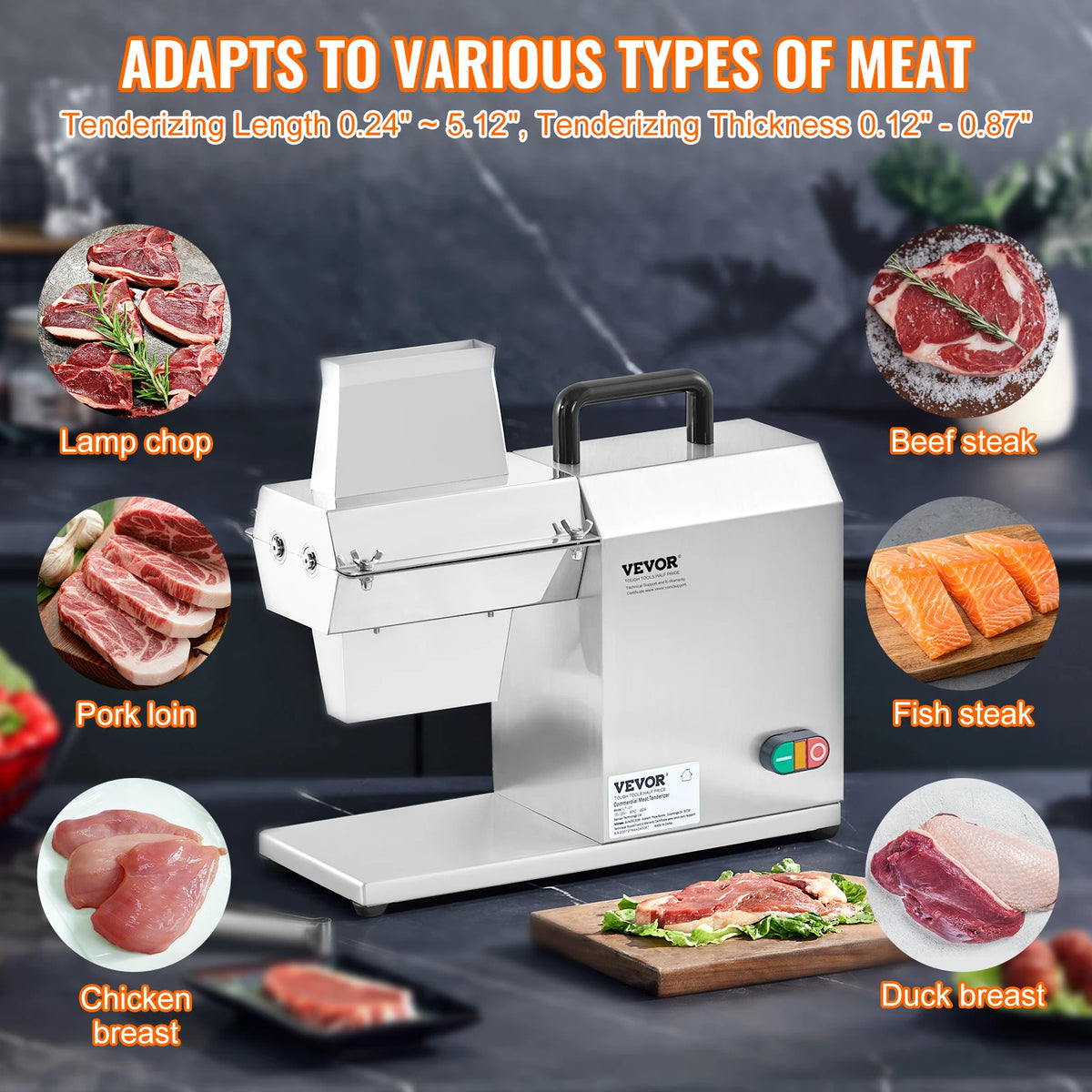 SucceBuy Commercial Electric Meat Tenderizer Machine With 54 Blades