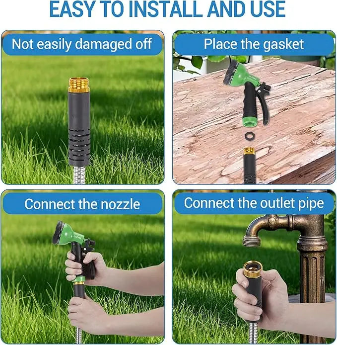 Heavy Duty Stainless Steel Garden Hose And Durable Construction