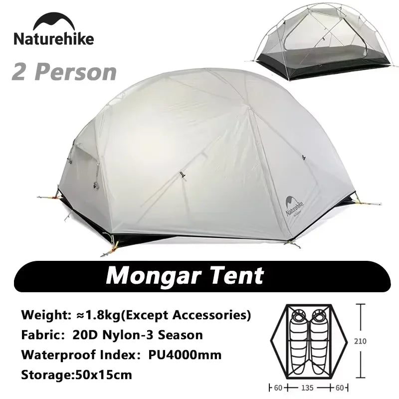 Naturehike Mongar Ultralight Waterproof Camping And Backpacking Tent