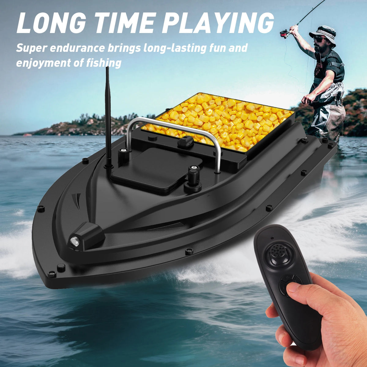 SHAN SHUIHUN Bait Boat With Single Tank And Twin Motors
