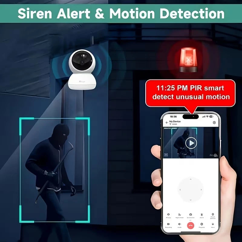 Alaga Wifi Ptz Security Camera Auto Tracking Night Vision