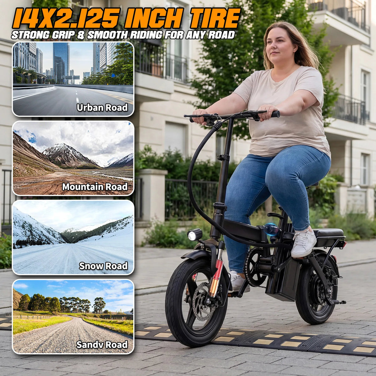 FURIDER 560W Folding Electric Bike With Removable Battery