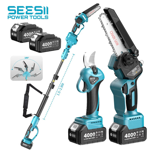 Seesii 3In1 Cordless Brushless Electric Scissors And Handheld Saw