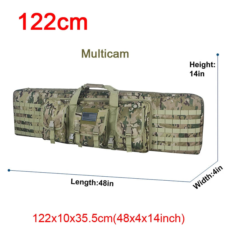 LQARMY Tactical Double Rifle Case Backpack With MOLLE Storage